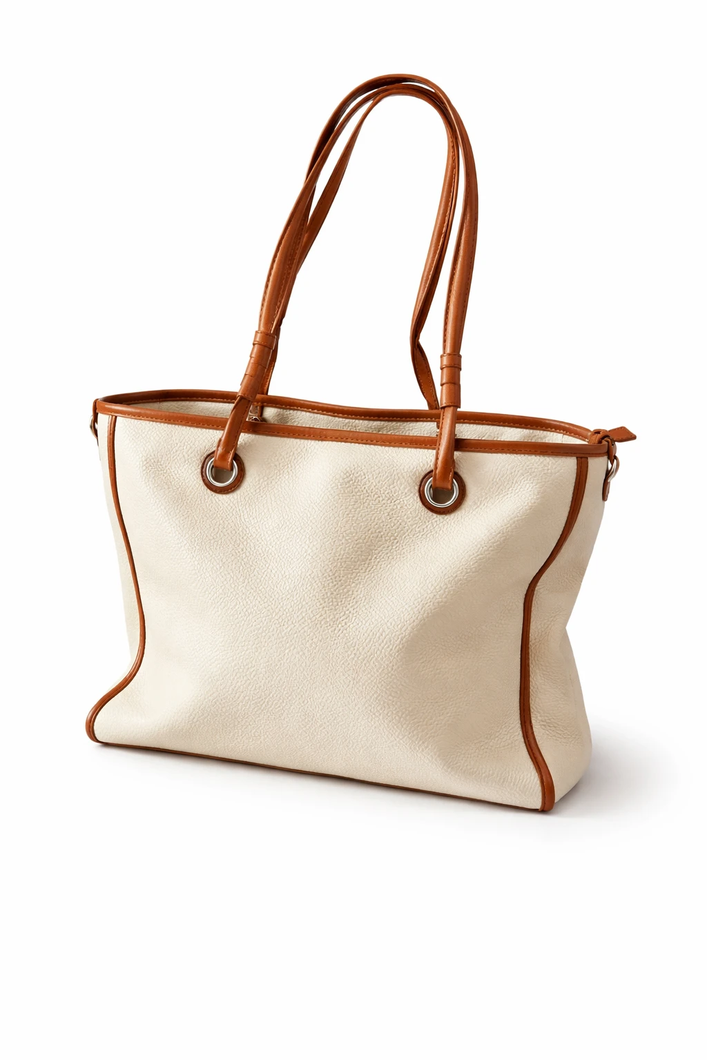 BOLSO MEDIANO BLANCO Y CAMEL's foto | OLIVIA SHOP |  BizneCubano