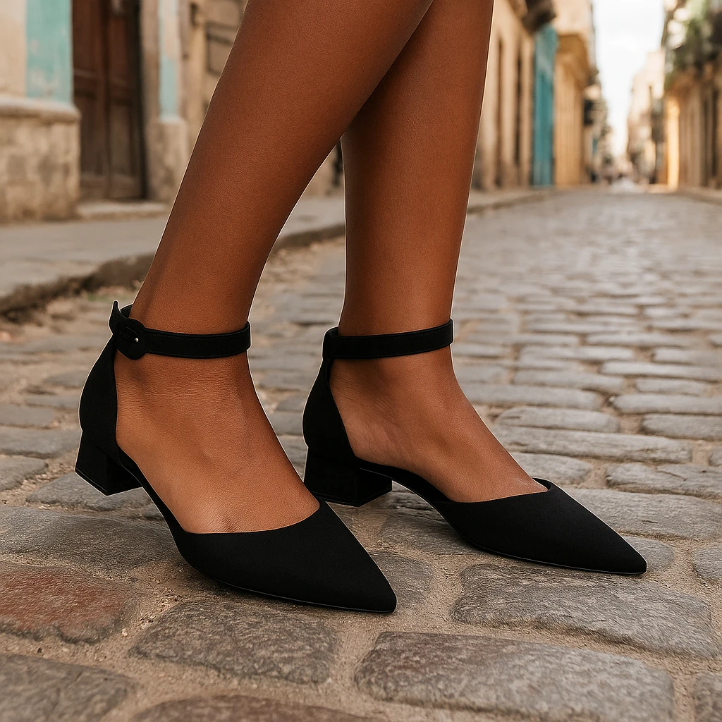 SANDALIA TACON NEGRO's foto | OLIVIA SHOP |  BizneCubano